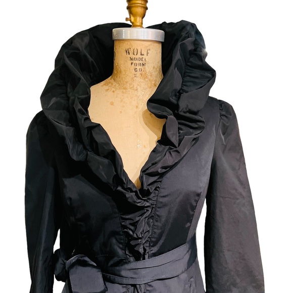 Blanc Noir Trench Coat Size Medium Fabric is cotton nylon spandex blend - Picture 4 of 16